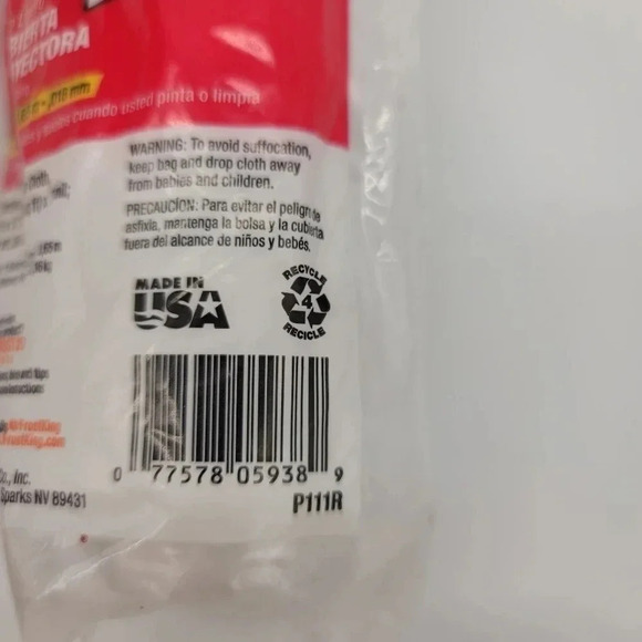 New Frost King Light Weight Drop Cloth Warp Clear Plastic 9ft x 12ft -.7 mil - Picture 6 of 7